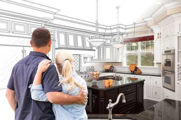 Custom kitchen cabinets installed in a Falls Church home